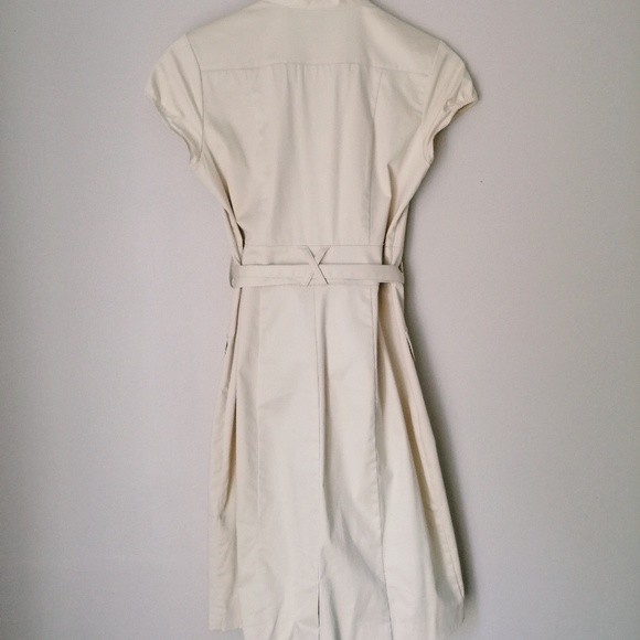 Light Beige Belted Safari/Cargo Dress - Picture 4 of 4